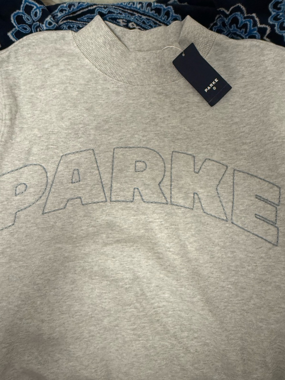 PARKE Women's Light Grey Mockneck